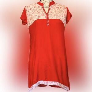 Zola Red and White Dress